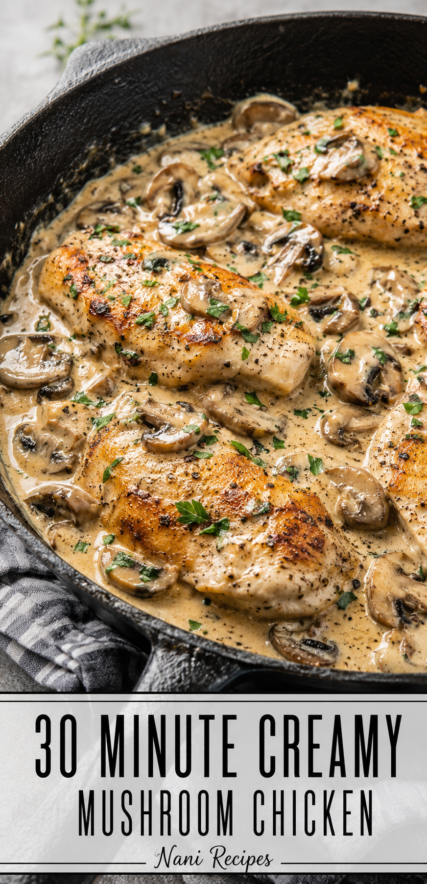 Creamy mushroom chicken recipe from Nani Recipe